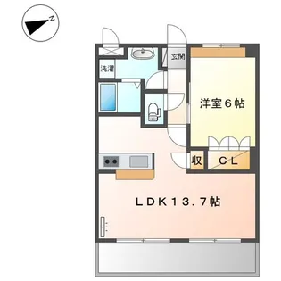 West Hills 弐番館【2階】の間取り