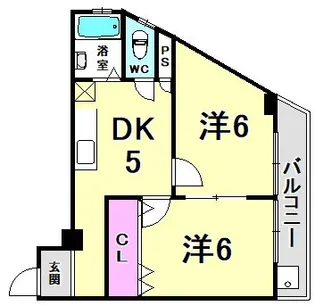 兵庫県神戸市中央区山本通4丁目【マンション】の間取り