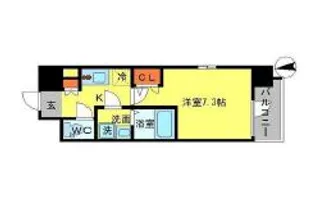 エスリード難波SOUTH【5階】の間取り