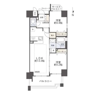 エステムコート谷町四丁目【11階】の間取り