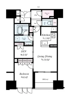 グランドメゾン北堀江レジデンス 【5階】の間取り