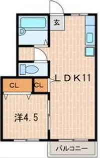 ニュー朝霧マンション【2階】の間取り