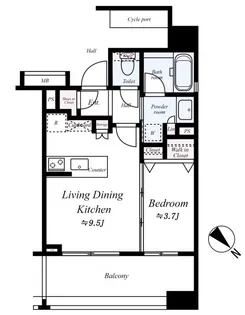 オープンレジデンシア薬院南 【3階】の間取り