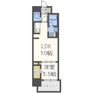 アーバネックス心斎橋Ⅱ【14階】の間取り