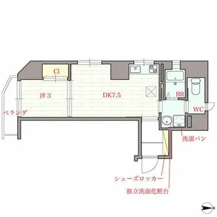 オリエンタル南堀江【7階】の間取り