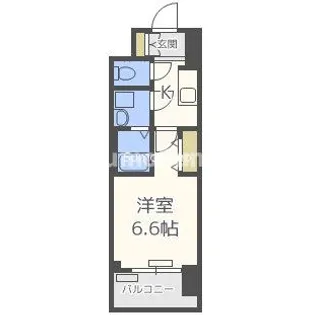レジュールアッシュ九条【7階】の間取り
