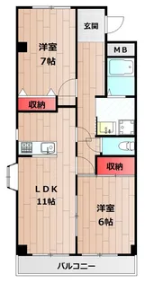 ラメール松江【3階】の間取り