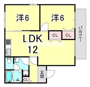 兵庫県尼崎市武庫之荘本町3丁目【アパート】の間取り