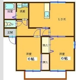 イエローヒルズ【1階】の間取り