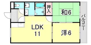 兵庫県西宮市甲陽園本庄町【アパート】の間取り