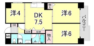 フジマンション【7階】の間取り