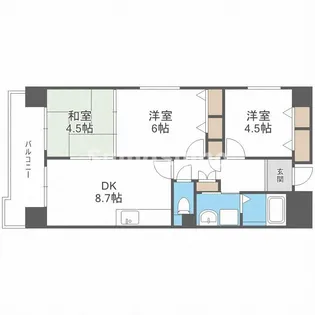 大阪府大阪市西区立売堀1丁目【マンション】の間取り
