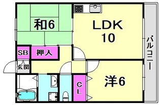 兵庫県西宮市大屋町【アパート】の間取り