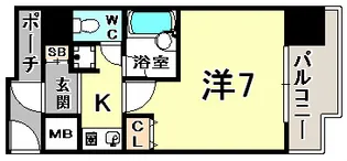 兵庫県神戸市中央区雲井通3丁目【マンション】の間取り