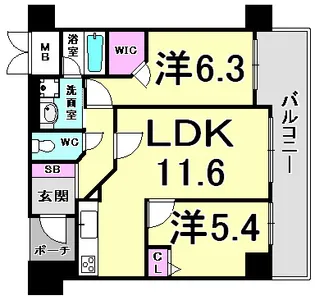 兵庫県神戸市中央区海岸通4丁目【マンション】の間取り