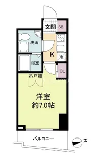 セレニテ難波プリエ【2階】の間取り