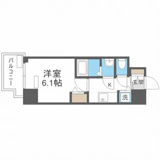 プレサンス心斎橋ブライト【9階】の間取り