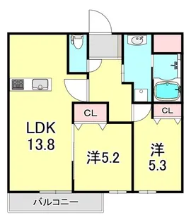 riviere西宮【2階】の間取り
