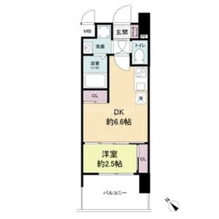 セレニテ阿波座ミラク【2階】の間取り