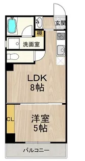 CITY SPIRE立売堀【6階】の間取り