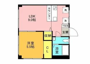 深沢コーポ【4階】の間取り