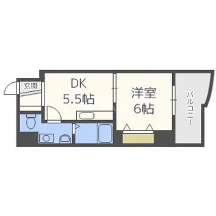 メゾン・デ・ノムラ東心斎橋【5階】の間取り