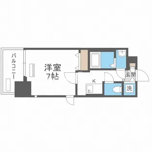 フォーリアライズ南堀江ヴィータ【8階】の間取り