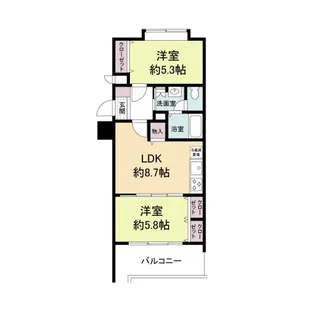 グランパーク天神【2階】の間取り
