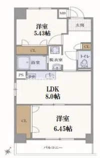 兵庫県神戸市兵庫区下沢通2丁目【マンション】の間取り