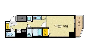 プレサンス北浜ラ・フェスタ【4階】の間取り