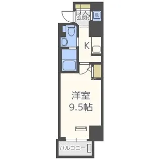 エスライズ北堀江【6階】の間取り