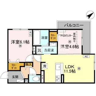 シーグレース浜甲子園【3階】の間取り