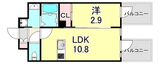 兵庫県神戸市中央区中山手通2丁目【マンション】の間取り
