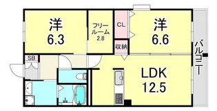 兵庫県尼崎市若王寺1丁目【マンション】の間取り
