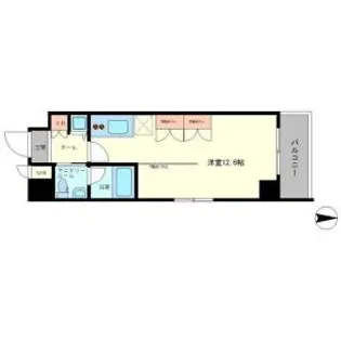 南堀江プライマリーワン【4階】の間取り