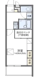 レオパレスリバーサイドイン千星【3階】の間取り