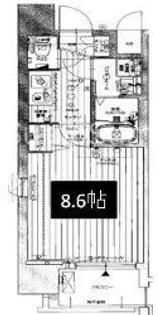 レジュールアッシュ心斎橋リュクス【10階】の間取り