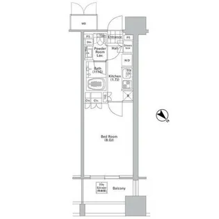 コンフォリア渋谷WEST【6階】の間取り