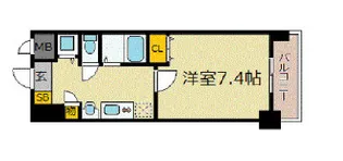 プレサンス心斎橋リベルタ【3階】の間取り
