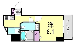 サムティ土佐堀Ribera【3階】の間取り