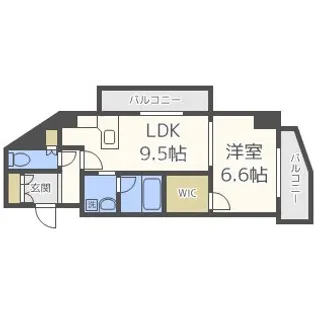 ダイナシティ北浜【6階】の間取り