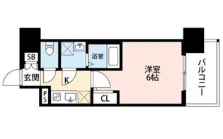 エスリード本町靱公園レジデンス【10階】の間取り