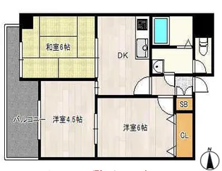 レクシア九条【5階】の間取り