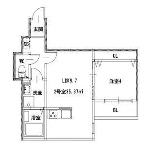 プレステージ高宮駅前【3階】の間取り