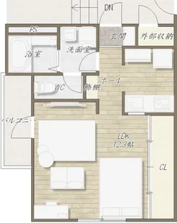Glanz Court John立花町【3階】の間取り