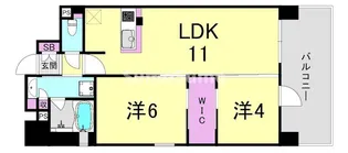 Vievle靭公園Q【5階】の間取り