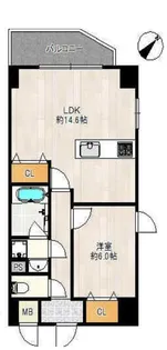 レクシア千代崎【5階】の間取り
