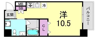 フレアコート北浜【7階】の間取り