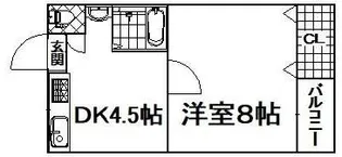 ルミエール九条【4階】の間取り