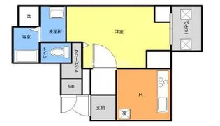 プラチナム松屋町【6階】の間取り